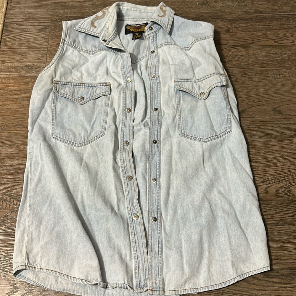 Women’s Harley Davidson denim vest